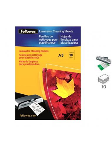 HOJA LIMPIEZA FELLOWES A3 PLASTIFICADORA 10uds