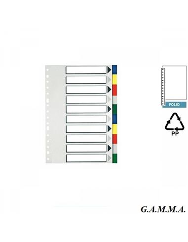 SEPARADOR GAMMA TF PP 10 COLORES 430-P