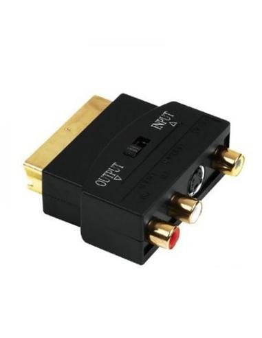 ADAPTADOR NANO CABLE EUROCONECTOR - 3x RCA S-VIDEO