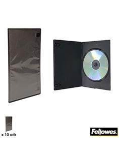 CAJA CD / DVD FELLOWES SLIM NEGRO 10U