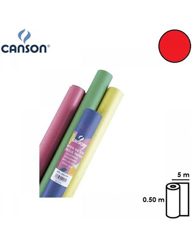 PAPEL SEDA CANSON 0.5x5m ROJO