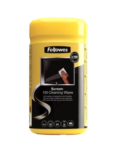 KIT DE LIMPIEZA FELLOWES PANTALLAS 100 TOALLITAS