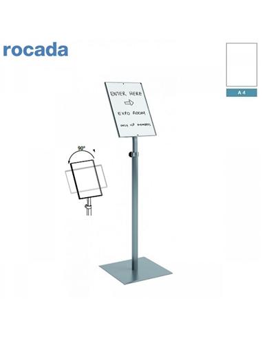 PANEL INFORMATIVO ROCADA SOPORTE METALICO A4 BLANC