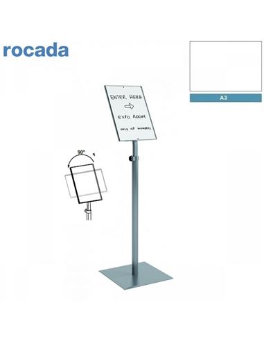 PANEL INFORMATIVO ROCADA SOPORTE METALICO A3 BLANC