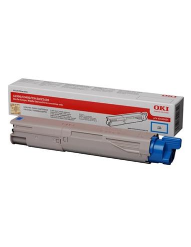 TONER OKI C3300/C3400/C3450 CYAN 1500 COPIAS