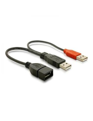 CABLE NANO CABLE USB 2.0 + POWER TIPO A/M + A 15CM