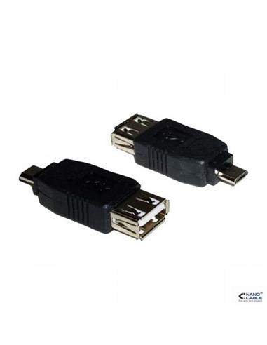 ADAPTADOR NANO CABLE USB/H A MICRO USB/M NEGRO