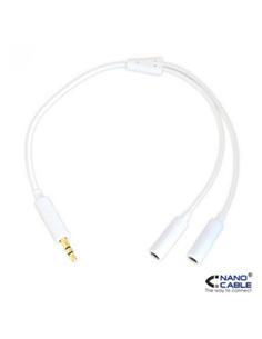 CABLE NANO CABLE AUDIO STEREO 2x3.5/H-2x3.5/M 30CM