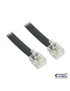 CABLE NANO CABLE TELEFONO 6P4C M-M 3.0 M NEGRO