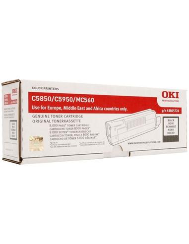 TONER OKI C5850/5950/MC560 NEGRO 8000pg