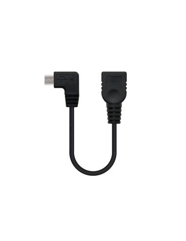 ADAPTADOR NANO CABLE OTG MICRO USB/M A USB/H 15 CM
