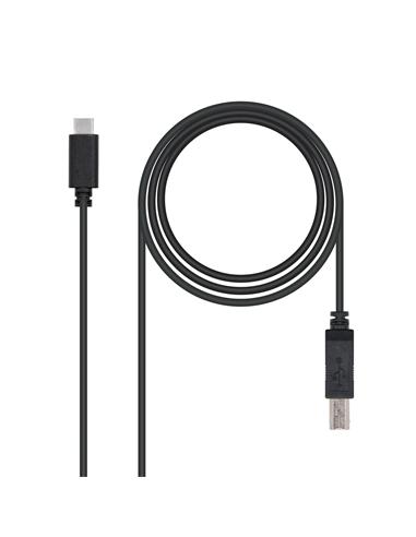 CABLE NANO CABLE USB-C/M A USB-B/M 2.0 2m NEGRO