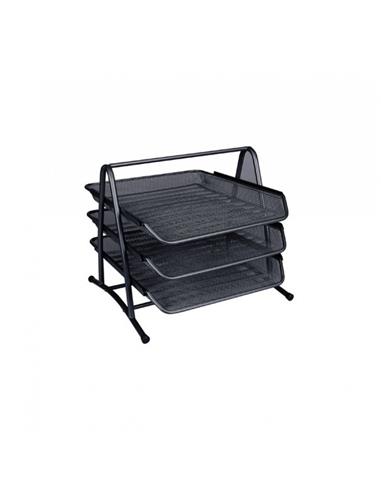 BANDEJA METALICA Q-CONNECT JUEGO 3 BANDEJAS NEGRO