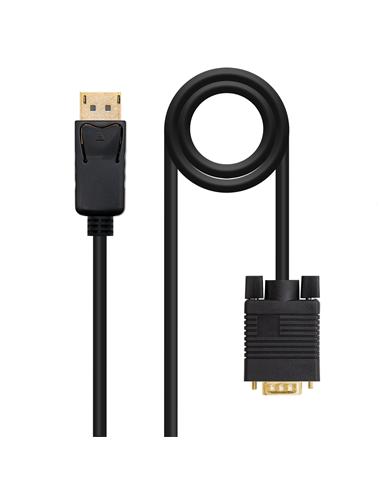 CABLE NANO CABLE DISPLAYPORT DP/M A VGA/M 2m NEGRO