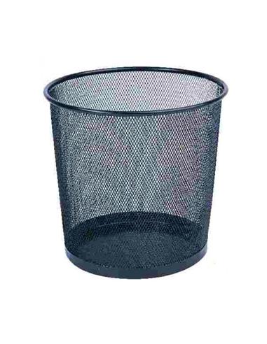 PAPELERA METALICA REJILLA 265x285 NEGRA KF00873