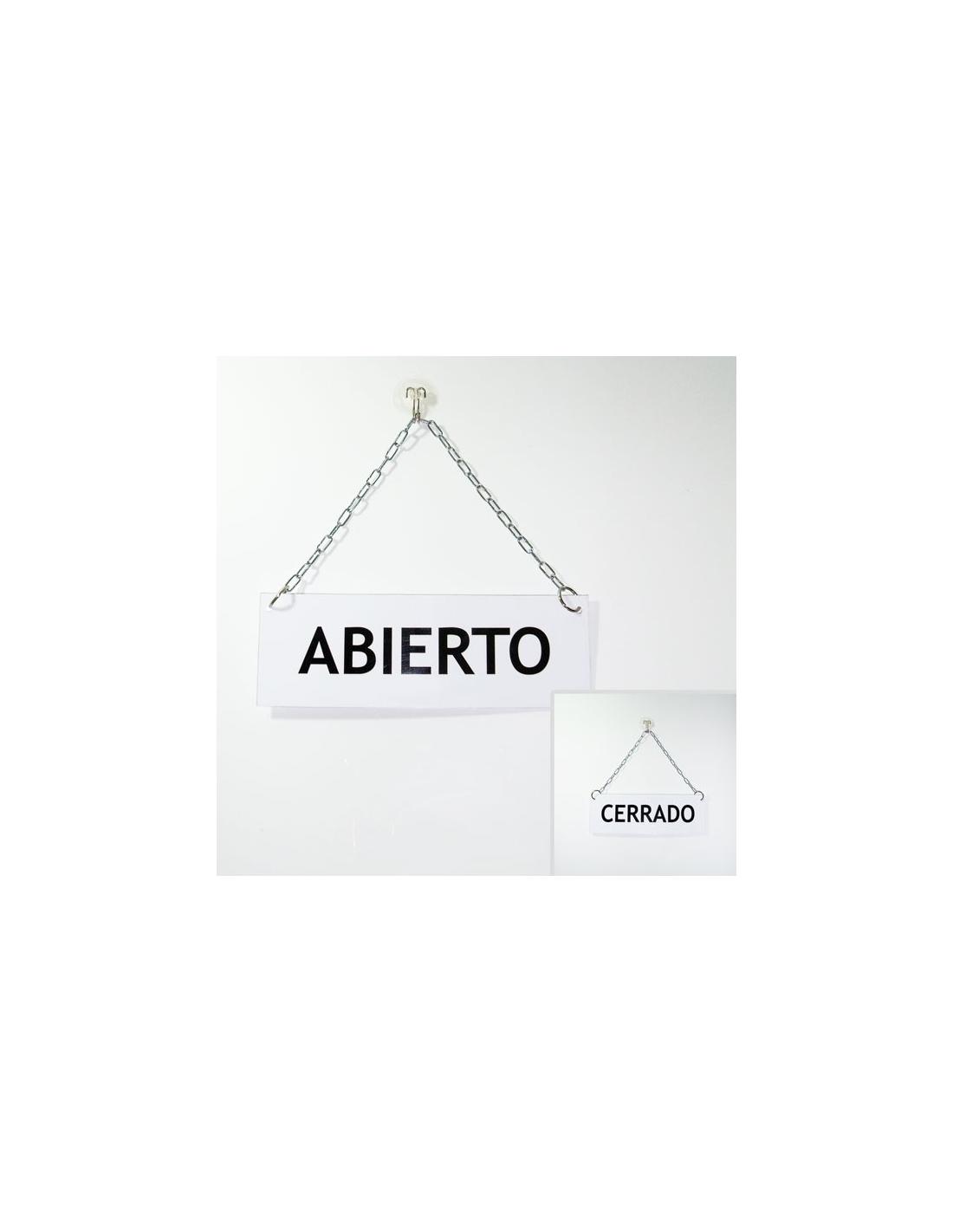Cartel Abierto/Cerrado (L x An x Al: 18 x 5 x 0,5 cm, Metal)