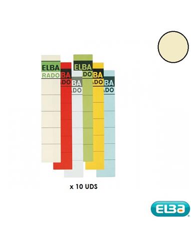 ETIQUETA ELBA ARCHIVO 190X34mm 10U HUESO