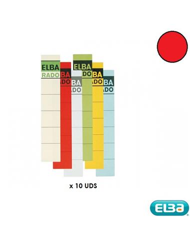 ETIQUETA ELBA ARCHIVO 190X34mm 10U ROJA