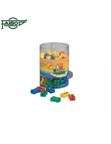 AFILADOR FAIBO PB2 PLASTICO COLORES SURTIDOS
