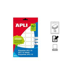 ETIQUETA APLI ADHESIVA MANUAL 50x50mm 60U BLANCA