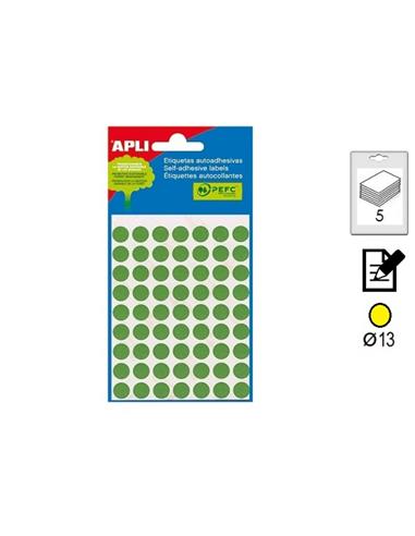 ETIQUETA APLI ADHESIVA MANUAL 13mm 175U AMARILLO
