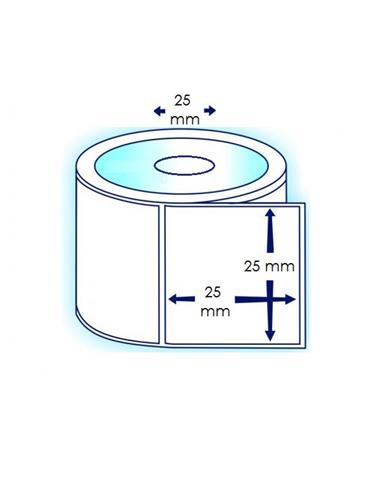 ROLLO ETIQUETA TERMICA 25x25mm TM-L60100