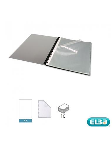 FUNDA EXTRAIBLE ELBA A4 10uds TRANSPARENTE