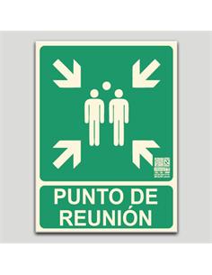 CARTEL SEÑALIZACION PUNTO DE REUNION PVC 297x210mm