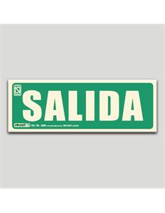 CARTEL SEÑALIZACION SALIDA PVC 297x105mm FOTOLUM.