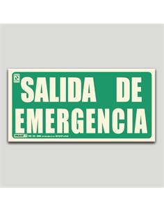 CARTEL SEÑALIZACION SALIDA DE EMER...PVC 297x148mm