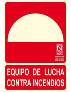 CARTEL SEÑALIZACION EQUIPO DE LUCHA PVC 297x210mm