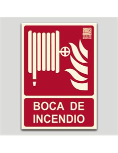CARTEL SEÑALIZACION BOCA INCENDIO PVC 297x210mm