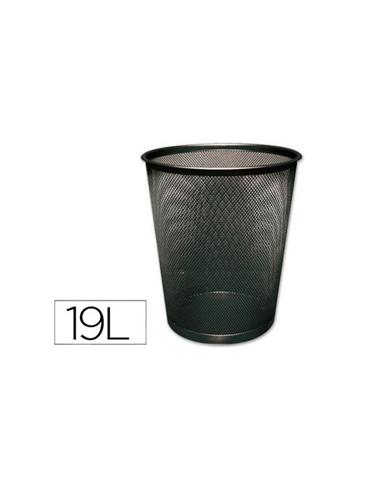 PAPELERA METALICA REJILLA 295x345 NEGRA CONNECT