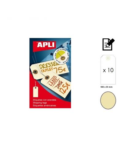 ETIQUETA APLI COLGANTE MANUAL 51x100 mm 10u BEIG