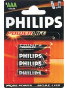 PILA PHILIPS ALCALINA 1,5 V. "AAA" POWER ALKALINE