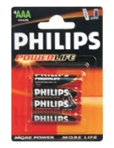 PILA PHILIPS ALCALINA 1,5 V. "AAA" POWER ALKALINE