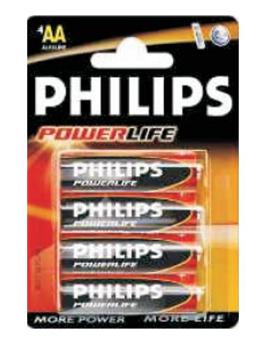 PILA PHILIPS ALCALINA 1,5 V. "AA" POWER ALKALINE