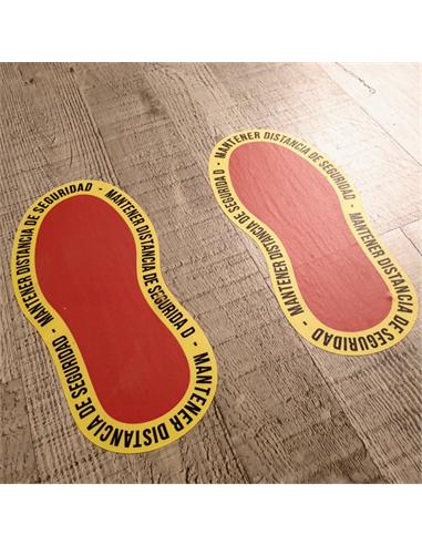 CARTEL "MANTENER DISTANCIA SEGURIDAD" 280X260MM RO