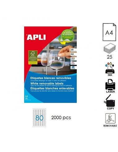 ETIQUETA APLI ILC A4 35.6x16.9mm 25H BLANCO