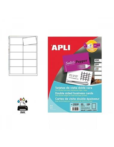 TARJETA VISITA APLI INK A4 89x51mm 210GR 10H BCO