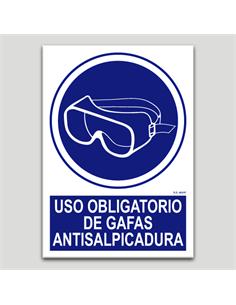 CARTEL SEÑALIZACION GAFAS PROT. PVC 297x210mm