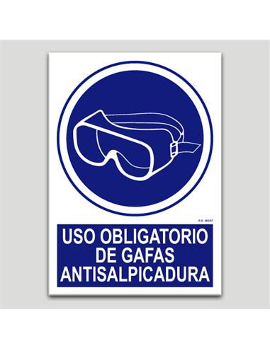 CARTEL SEÑALIZACION GAFAS PROT. PVC 297x210mm