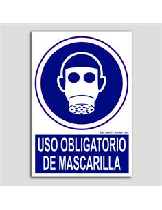 CARTEL SEÑALIZACION MASC. QUIMICOS PVC 297x210mm