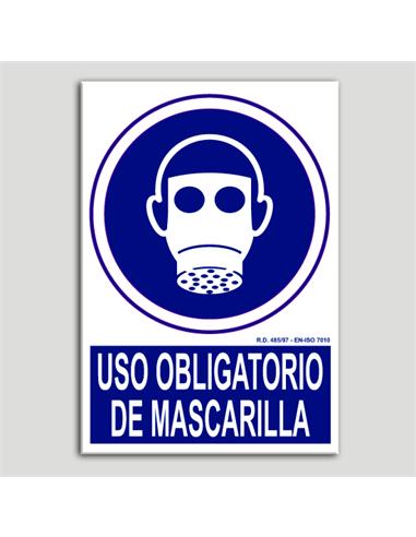 CARTEL SEÑALIZACION MASC. QUIMICOS PVC 297x210mm