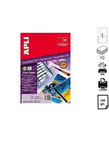 ETIQUETA APLI MULTIMEDIA CARATULA INK/LASER 185gr