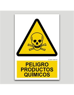 CARTEL SEÑALIZACION PROD. QUIMICOS PVC 297x210mm
