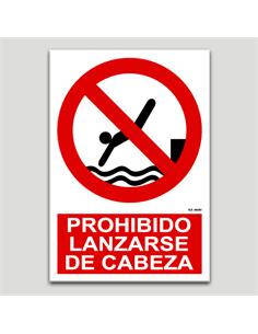 CARTEL SEÑALIZACION PR. LANZARSE... PVC 297x210mm
