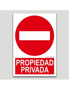 CARTEL SEÑALIZACION PROPIEDAD PRIVADA 297x420mm