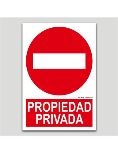 CARTEL SEÑALIZACION PROPIEDAD PRIVADA 297x420mm
