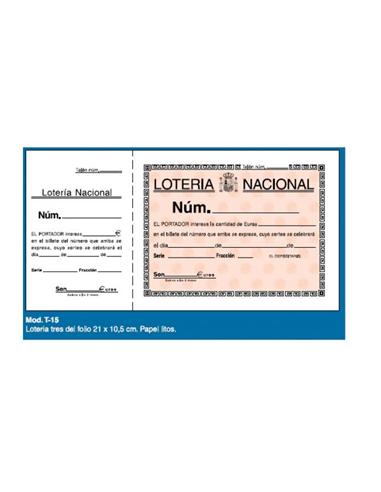 TALONARIO PARTICIPACIONES DE LOTERIA